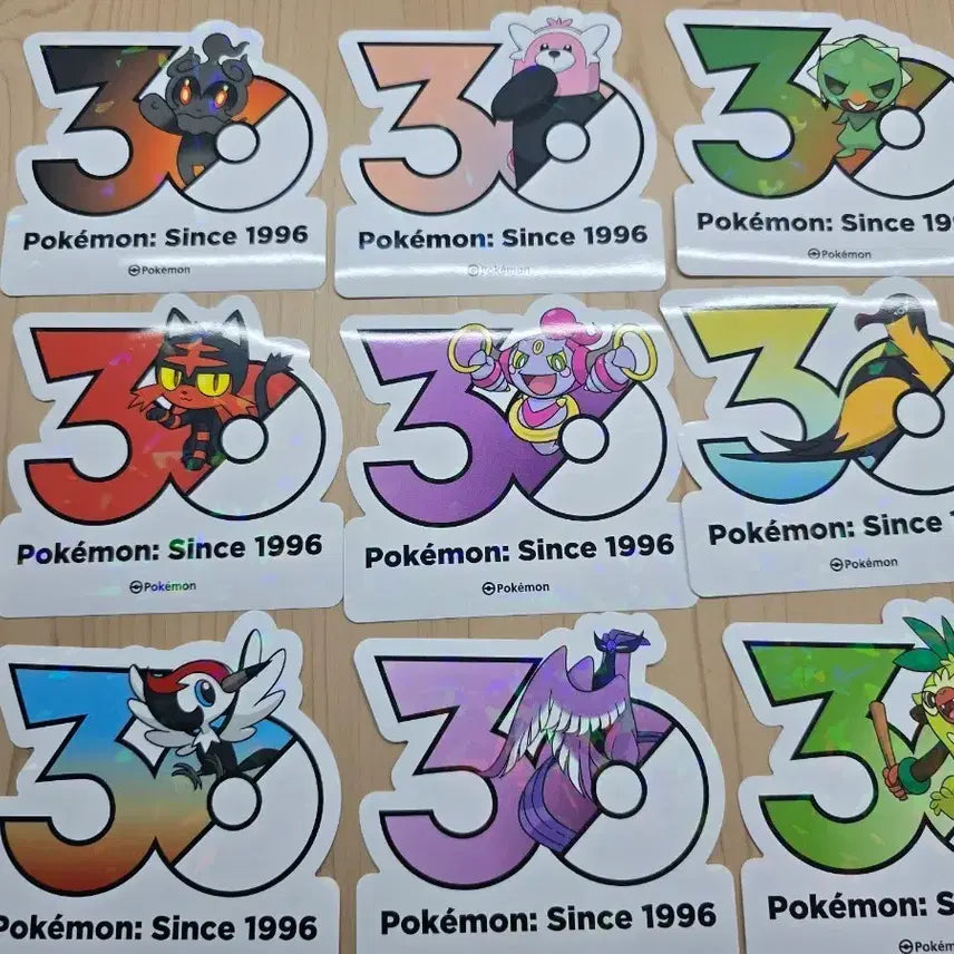 [BUNJANG] Pokemon 30th Anniversary Logo Sticker Set / 포켓몬 30주년 기념 로고 스티커