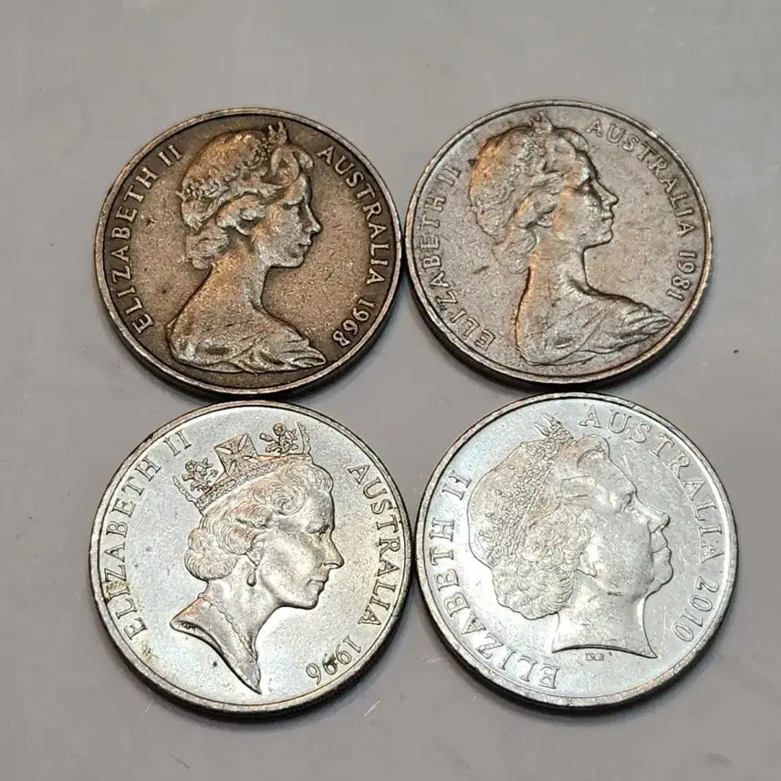 [BUNJANG] Australia Queen Elizabeth II Coin Design Change Collection / 호주 엘리자베스 2세 동전 디자인 변경 모음