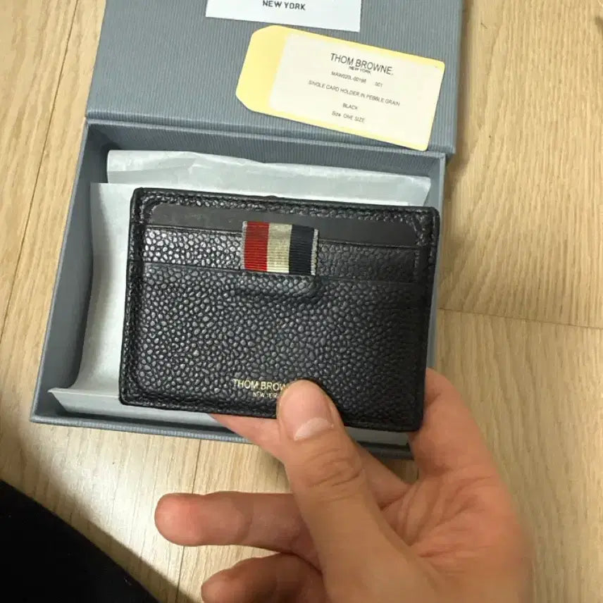 [BUNJANG] Thom Browne Tricolor Stripe Leather Card Holder / 톰브라운 카드지갑