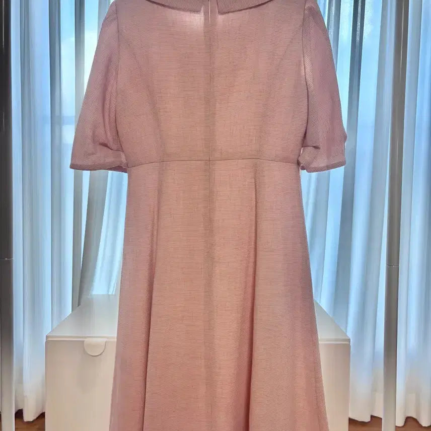 [BUNJANG] Kenneth Lady Pink Collar Button Detail Long Dress / 케네스레이디 원피스