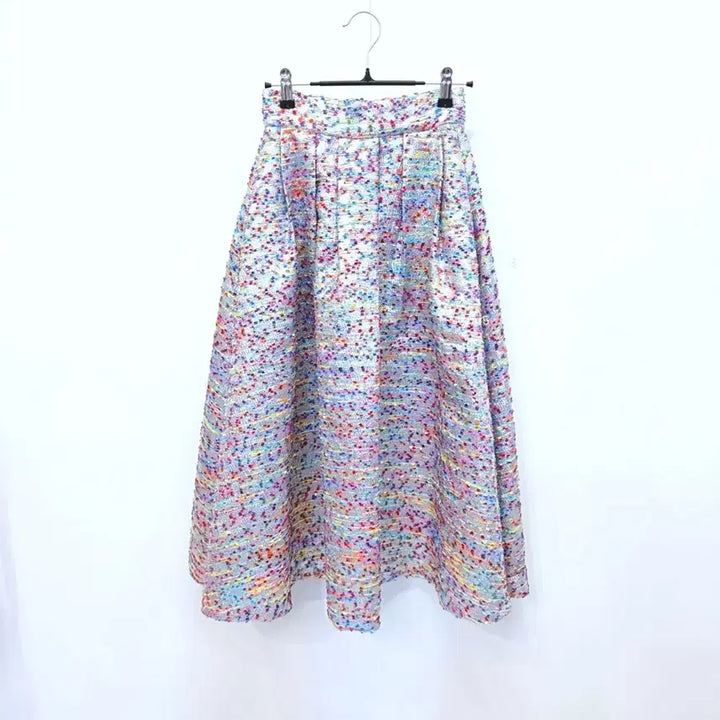 [BUNJANG] Banan &amp; J M-Line Tweed Skirt Silver XS / 반앤질 컬러 트위드 스커트 xs