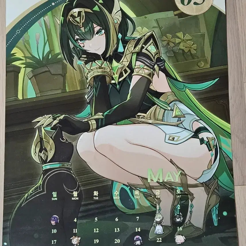 [BUNJANG] Genshin Impact Sethos May Calendar / 원신 세토스 5월 달력