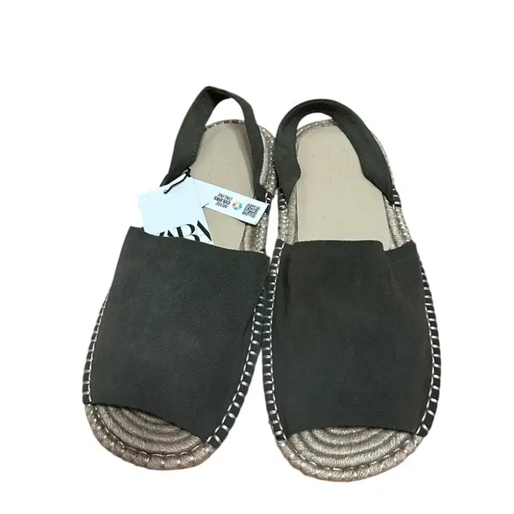 [BUNJANG] ZARA Suede Espadrille Sandals Olive / (새상품) 자라 스웨이드 에스파드류 샌들 올리브 43(275) size