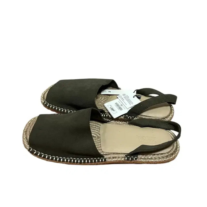 [BUNJANG] ZARA Suede Espadrille Sandals Olive / (새상품) 자라 스웨이드 에스파드류 샌들 올리브 43(275) size