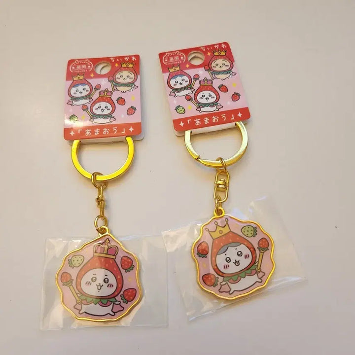 [BUNJANG] Cheekukawa Fukuoka Limited Edition Strawberry Keychain Bundle Set (Cheekukawa, Hachiwara) / 일괄) 먼작귀 치이카와 후쿠오카 한정 딸기 키링(치이카와, 하치와레)