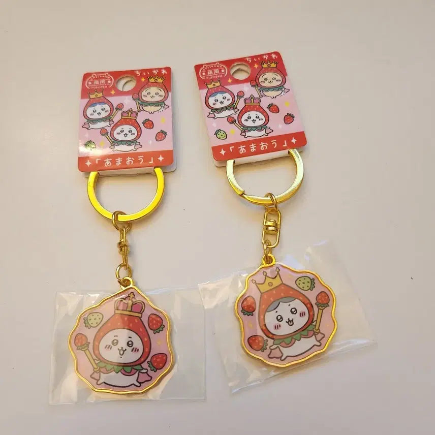 [BUNJANG] Cheekukawa Fukuoka Limited Edition Strawberry Keychain Bundle Set (Cheekukawa, Hachiwara) / 일괄) 먼작귀 치이카와 후쿠오카 한정 딸기 키링(치이카와, 하치와레)