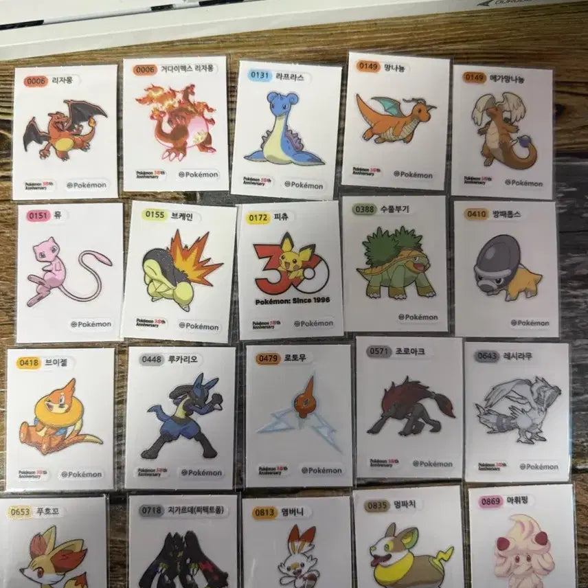 [BUNJANG] Pokemon 30th Anniversary Artwork Ttibus (Sealed) / 구매글 포켓몬스터 30주년 아트워크 띠부씰