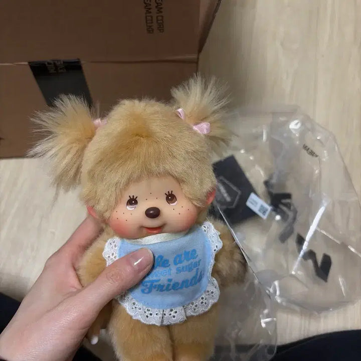 [BUNJANG] Monchhichi Sweet Sugar Braided S / 몬치치 스위트슈가 양갈래 S