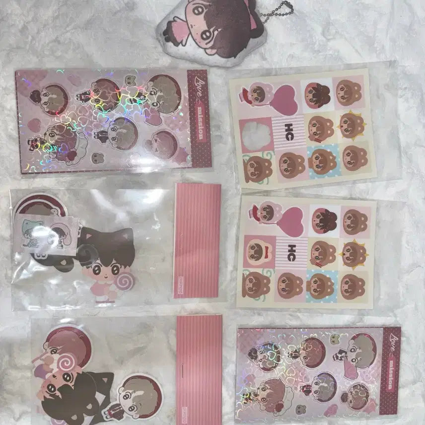 [BUNJANG] NCT Haechan Pinking Sticker Cushion Keyring Bundle Set / 엔시티 해찬 핑킹님 스티커 쿠션키링 일괄 양도