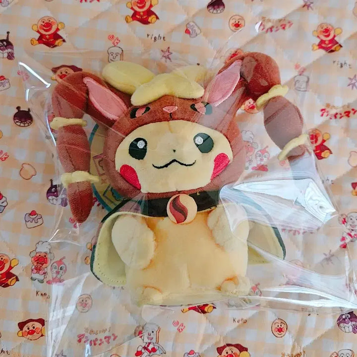 [BUNJANG] Pokemon Mega Aerop Jumpa Pikachu Plush / 일본 정품 포켓몬스터 메가이어롭 판쵸 피카츄 인형 판초츄 판쵸츄