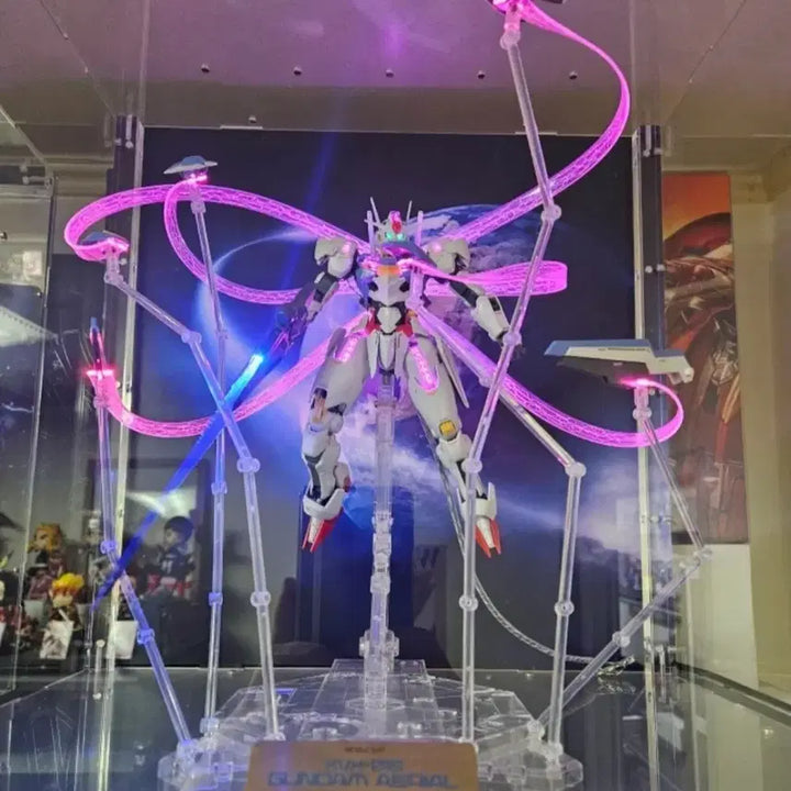 [BUNJANG] Full Mechanics Aerial Gundam with Cosmos LED Upgrade / 풀메카닉 에어리얼 조립품 + 코스모스 led