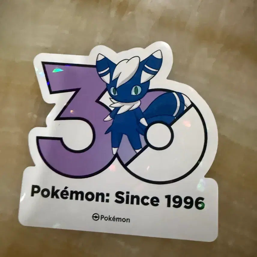 [BUNJANG] Pokemon 30th Anniversary Nyanx Logo Sticker / 포켓몬 30주년 로고 스티커 냐오닉스