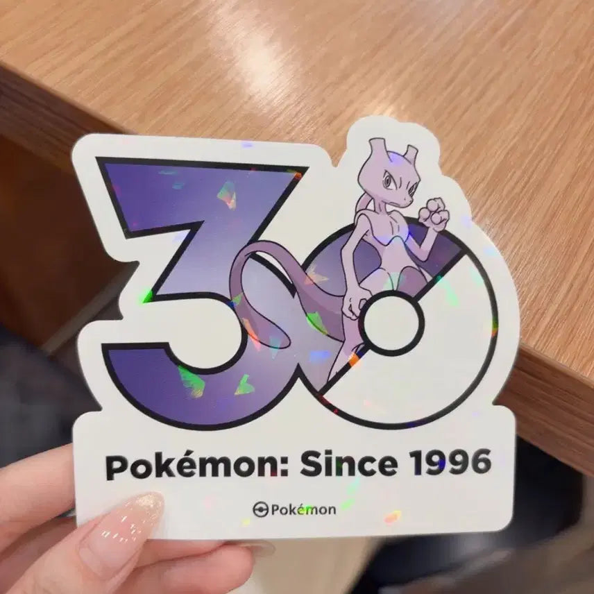 [BUNJANG] Mewtwo Pokemon 30th Anniversary Holographic Sticker / 뮤츠 포켓몬 30주년 기념 스티커
