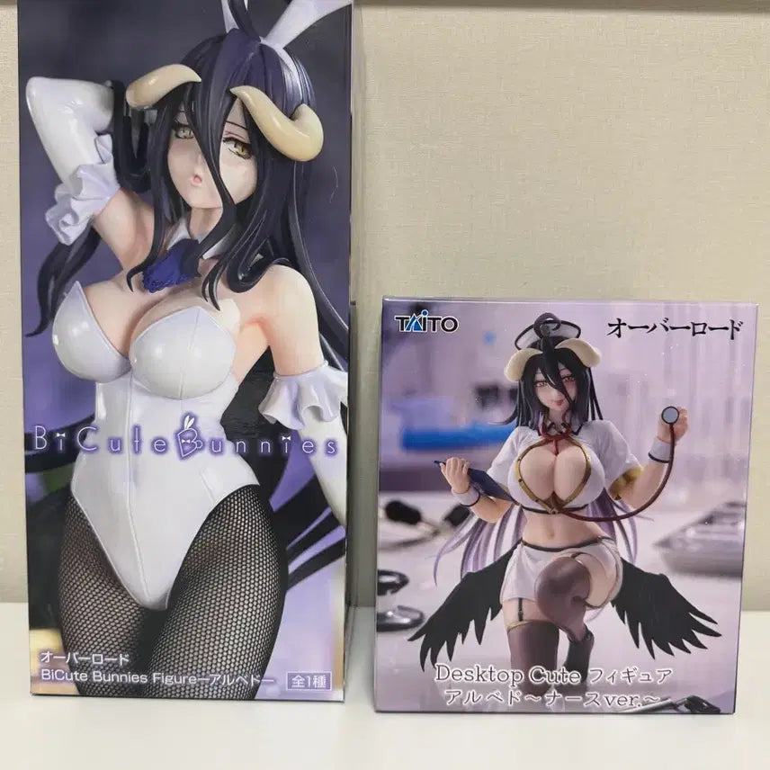 [BUNJANG] Overlord Albedo 2-Set Figure (Bunny Girl / Nurse) / 오버로드 알베도 피규어 2종 세트 (바니걸/간호사)