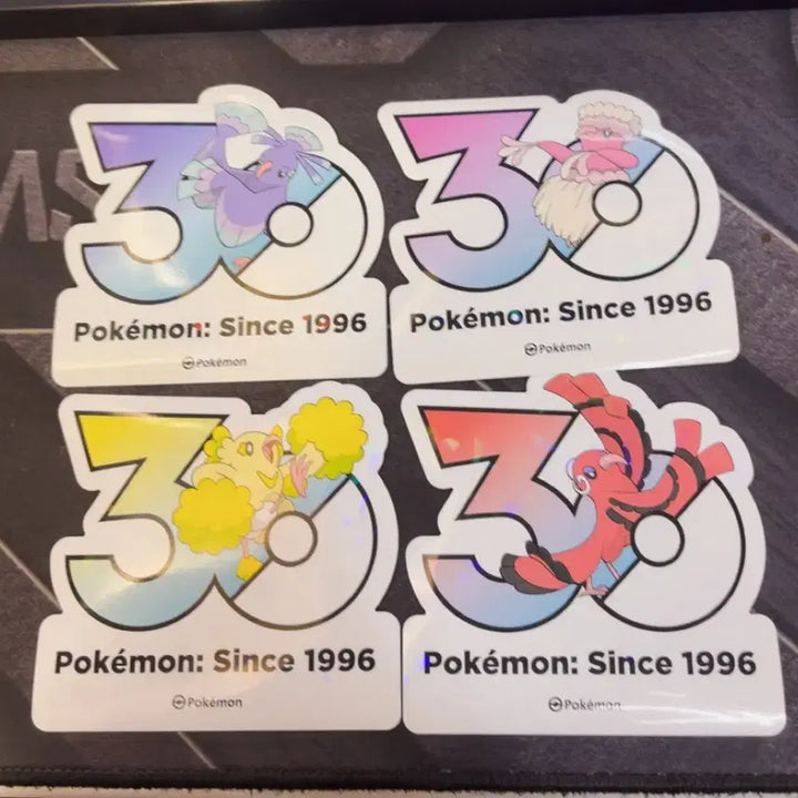 [BUNJANG] Pokemon 30th Anniversary Sticker Set (4 Types) / 춤추새 4종세트 포켓몬 30주년 기념 스티커