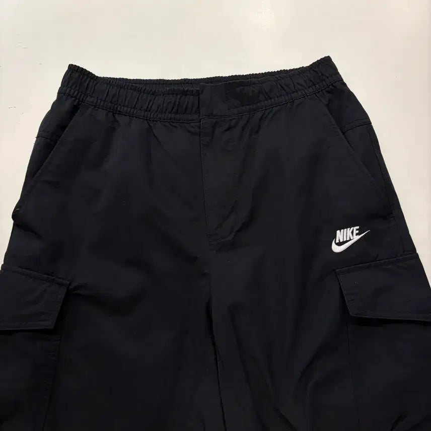 [BUNJANG] Nike Black Cotton Cargo Pants / [M] 나이키 블랙 코튼 카고 바지 팬츠 E40
