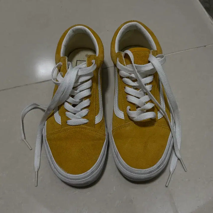 [BUNJANG] Vans Old Skool Suede Mustard Yellow Shoes / vans 반스 올드스쿨 스웨이드 머스타드 옐로우 230