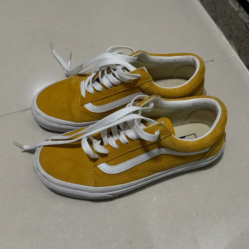 [BUNJANG] Vans Old Skool Suede Mustard Yellow Shoes / vans 반스 올드스쿨 스웨이드 머스타드 옐로우 230
