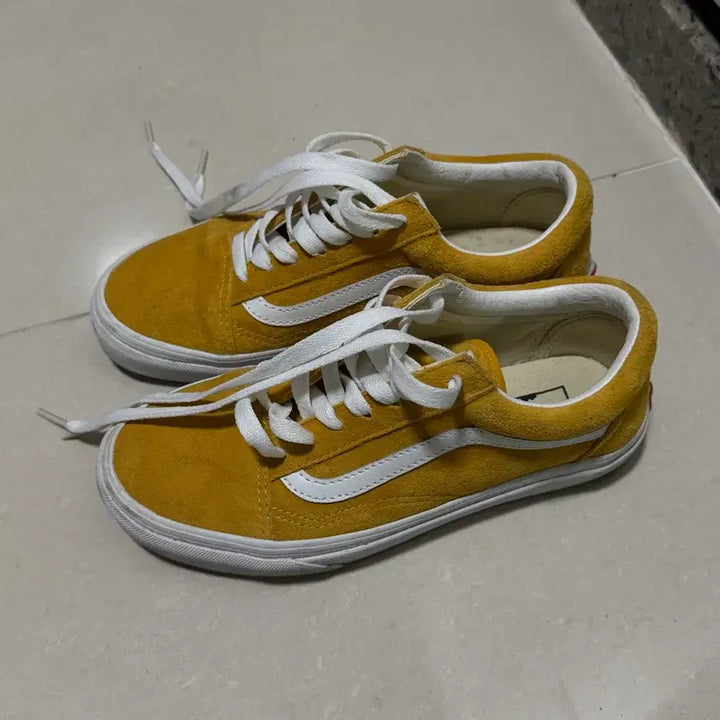 [BUNJANG] Vans Old Skool Suede Mustard Yellow Shoes / vans 반스 올드스쿨 스웨이드 머스타드 옐로우 230