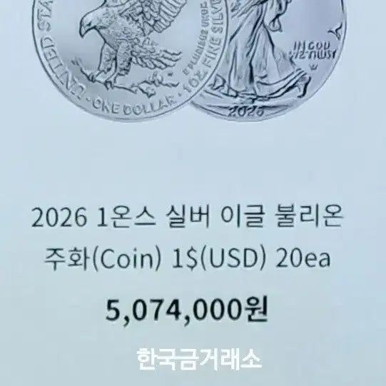 [BUNJANG] 2023 American Silver Eagle 1 oz Silver Coin / 2023년형 아메리칸 실버이글  1온스은화