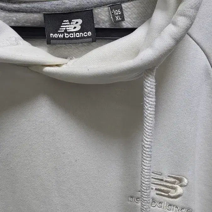 [BUNJANG] New Balance White Hoodie XL / 뉴발란스 화이트 후드티 XL