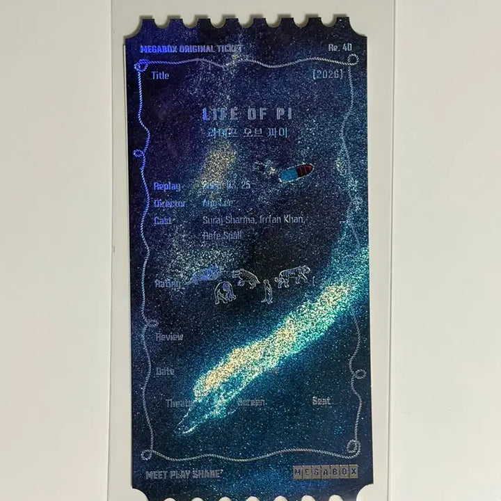 [BUNJANG] Life of Pi Original Ticket / 라이프 오브 파이 오리지널 티켓