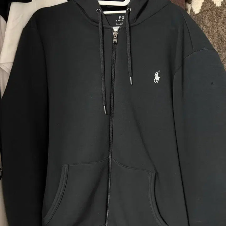 [BUNJANG] Polo Ralph Lauren Black Zip-Up Hoodie / 폴로 랄프로렌 블랙 후드집업