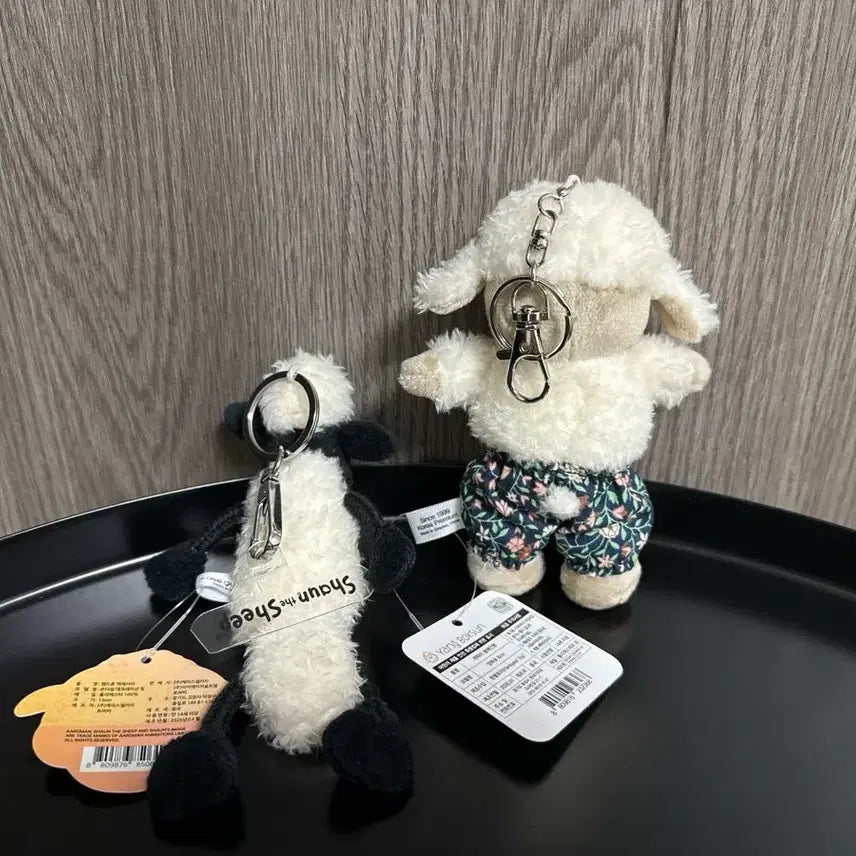 [BUNJANG] Sean The Sheep Yang Bok Soon Doll Keychain Set / (2개일괄) 숀더쉽 양복순 양 인형 키링 세트