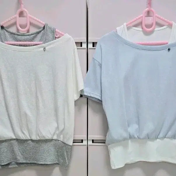 [BUNJANG] Layered Short-Sleeve T-Shirt (New) / 레이어드 반팔티 새상품
