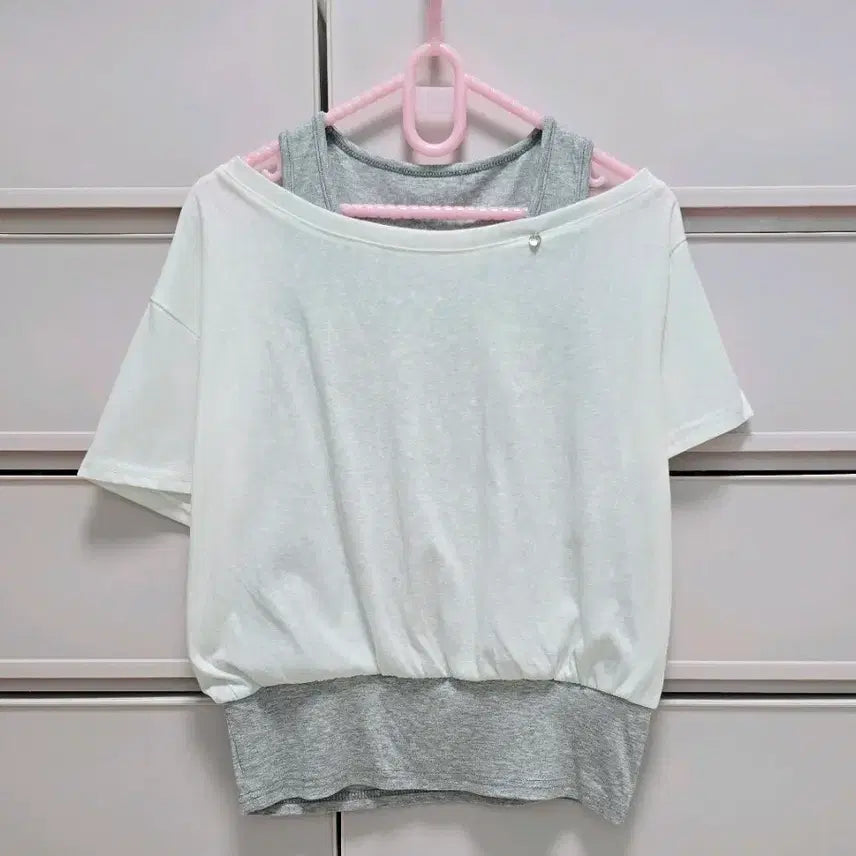 [BUNJANG] Layered Short-Sleeve T-Shirt (New) / 레이어드 반팔티 새상품