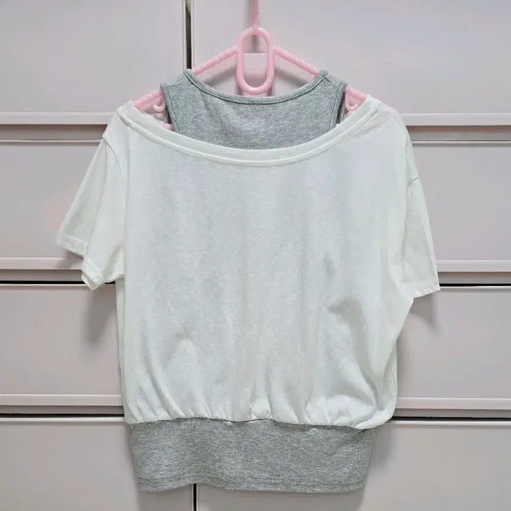 [BUNJANG] Layered Short-Sleeve T-Shirt (New) / 레이어드 반팔티 새상품