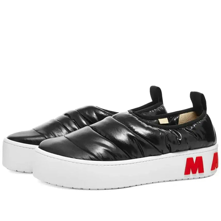[BUNJANG] Marni Black Puffer Nylon Slip-On Platform Sneakers / 명품 MARNI 마르니 블랙 푸퍼 나일론 슬립온 플랫폼 스니커즈 38