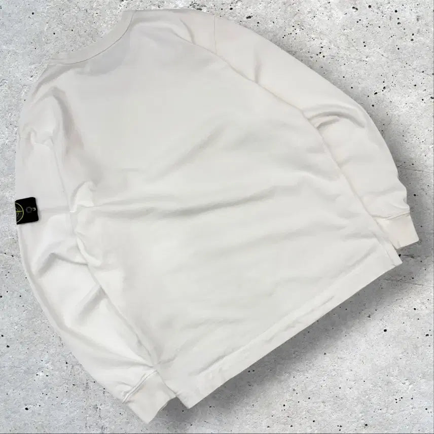 [BUNJANG] Stone Island 20SS White Long Sleeve T-Shirt / [M] 20ss 스톤아일랜드 화이트 긴팔 티셔츠 롱슬리브 E47