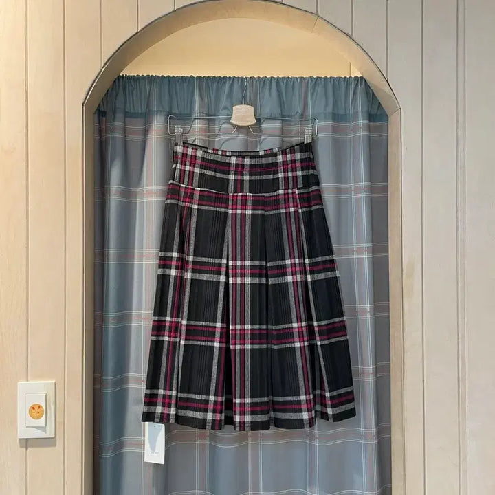 [BUNJANG] Japanese Vintage Check Pleated Skirt / 일본빈티지 체크플리츠 밴딩스커트