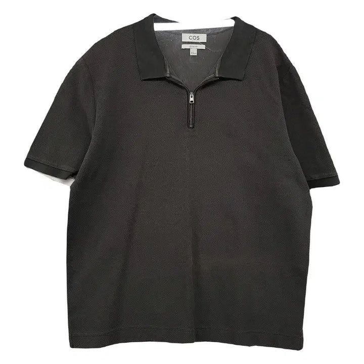 [BUNJANG] COS Grey Casual Half-Zip Short Sleeve Polo T-Shirt M / 코스 그레이 캐주얼 반집업 반팔 카라티 M