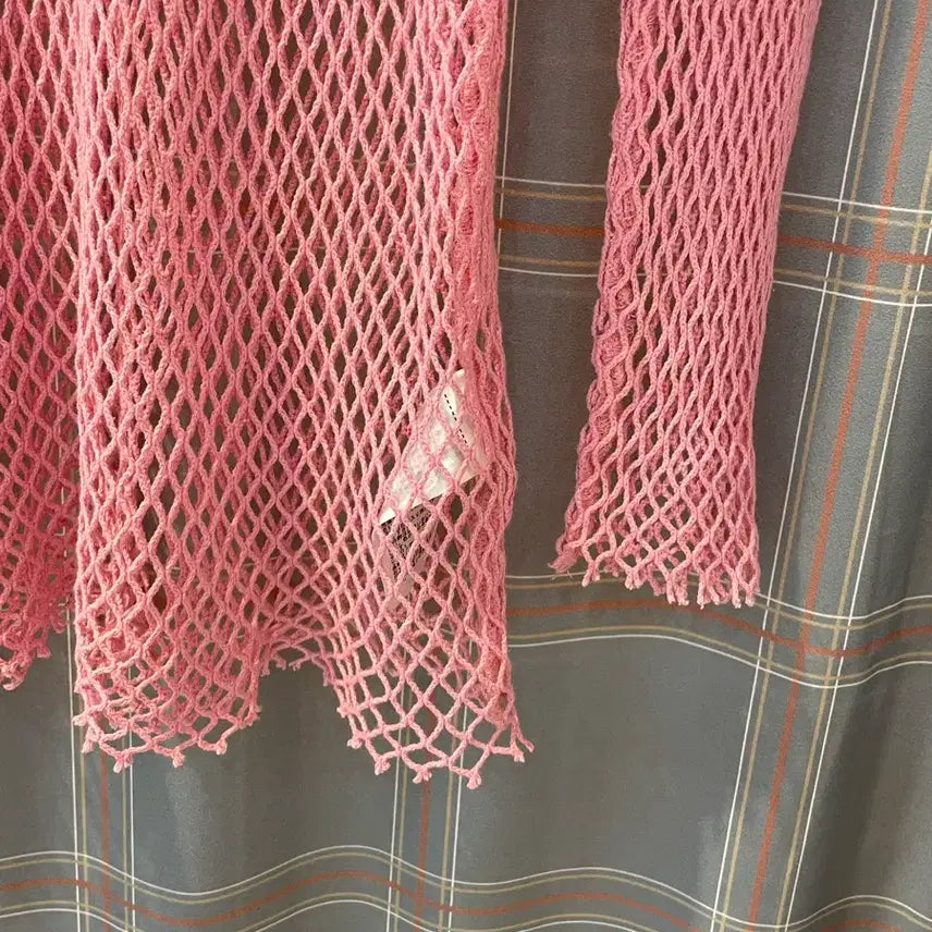 [BUNJANG] Niko and Pink Net Long Sleeve Shirt / Niko and 핑크색 네트롱슬리브