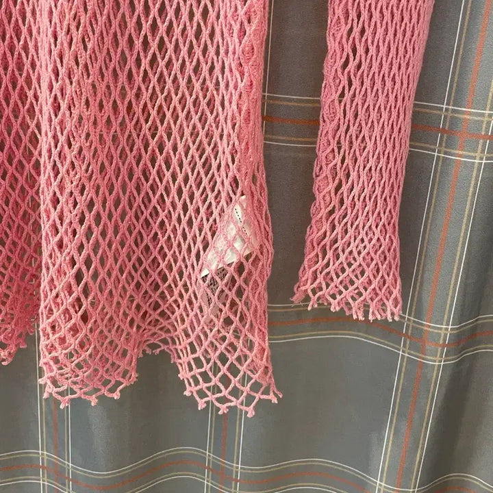 [BUNJANG] Niko and Pink Net Long Sleeve Shirt / Niko and 핑크색 네트롱슬리브