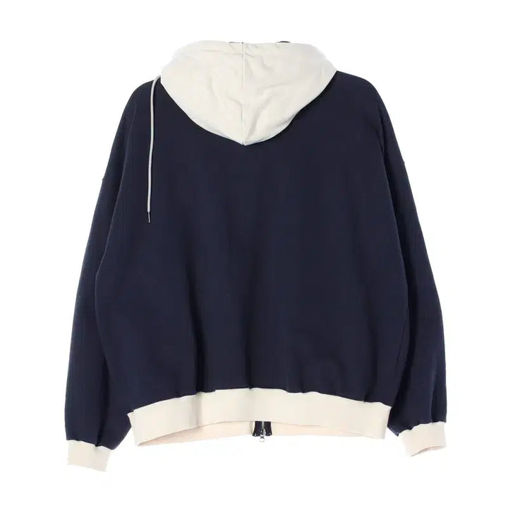 [BUNJANG] Maison de Merci Navy Color-Blocked Hooded Zip-Up Jacket L / 메종드메르시 네이비 배색 후드 집업 L