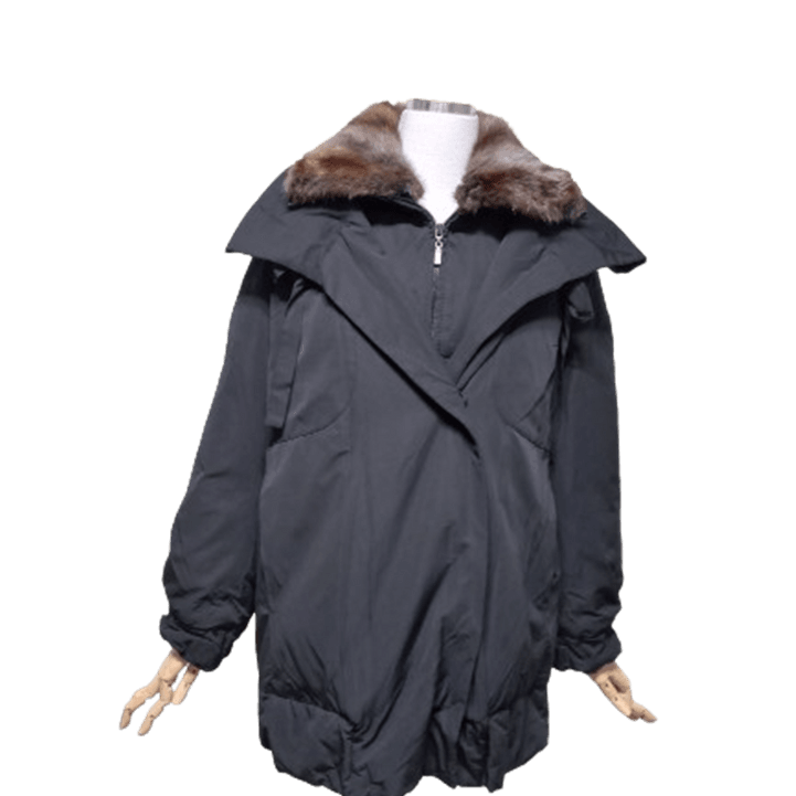 [BUNJANG] Muskrat Color Block Double Layered Duck Down Padded Jumper (Women&