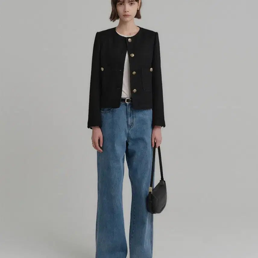 [BUNJANG] Lookast Beca Tweed Jacket Black / [새상품] 룩캐스트 베카 트위드 자켓 블랙