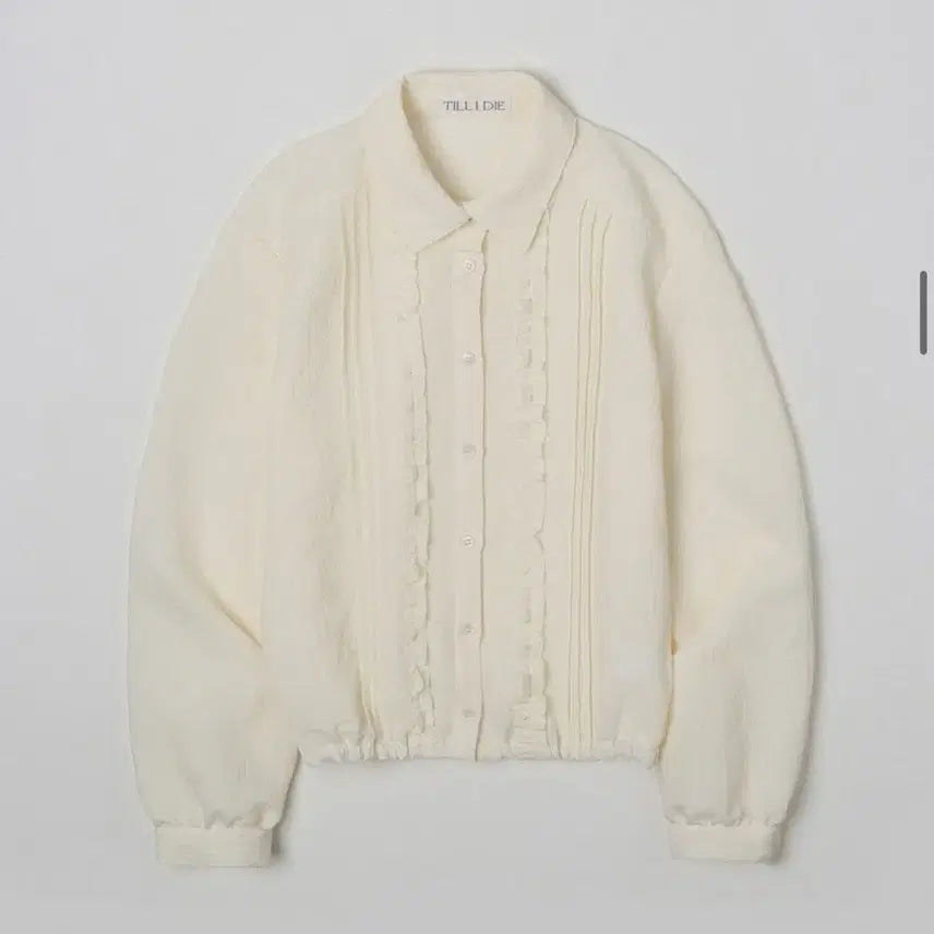 [BUNJANG] Tillidai Bloom Lace Crop Blouse Cream / 틸아이다이 블룸 레이스 크롭 블라우스 크림