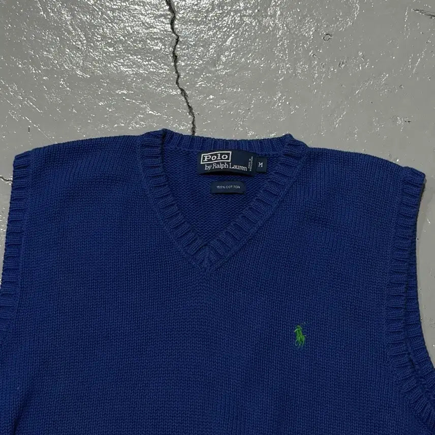 [BUNJANG] Polo Ralph Lauren Blue Knit Vest / 폴로 랄프로렌(Polo Ralph Lauren) 블루 니트 베스트