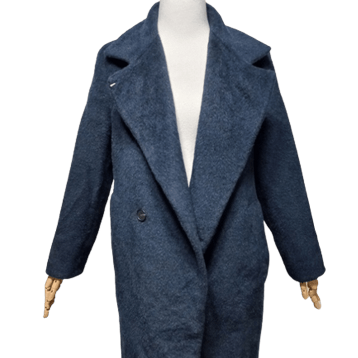[BUNJANG] It Misha Rue Alpaca Wool Blend Tailored Coat Navy / 잇미샤RUE 알파카 정품 여자 겨울용 여성 테일러드모직코트자켓79-155
