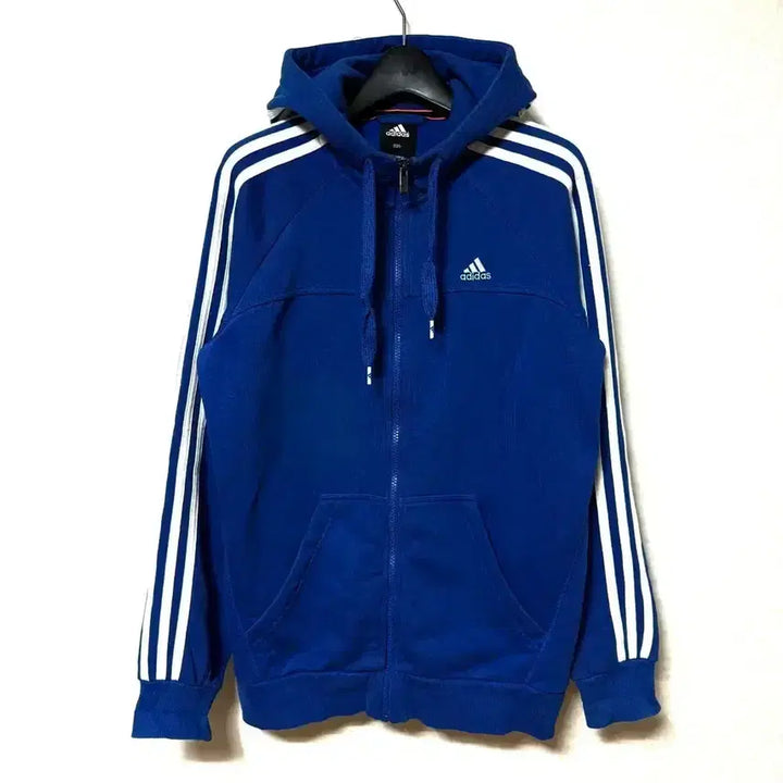 [BUNJANG] Adidas Three Stripes Hooded Zip-Up Jacket Blue / [M,95]아디다스 삼선 후드집업 자켓 블루