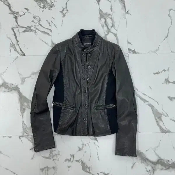[BUNJANG] Emporio Armani Lambskin Leather Jacket / 엠포리오 아르마니 양가죽 자켓