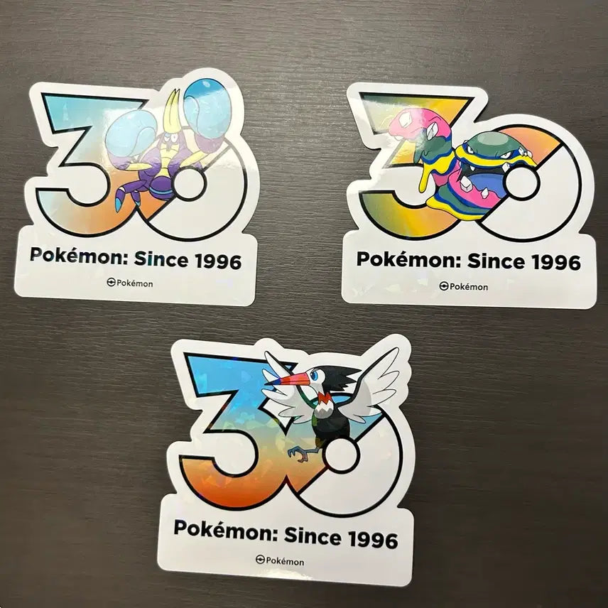 [BUNJANG] Pokemon 30th Anniversary Alola Quagsire Krabby Sticker / 오기지게 알로라 질뻐기 크라파 포켓몬 30주년 스티커