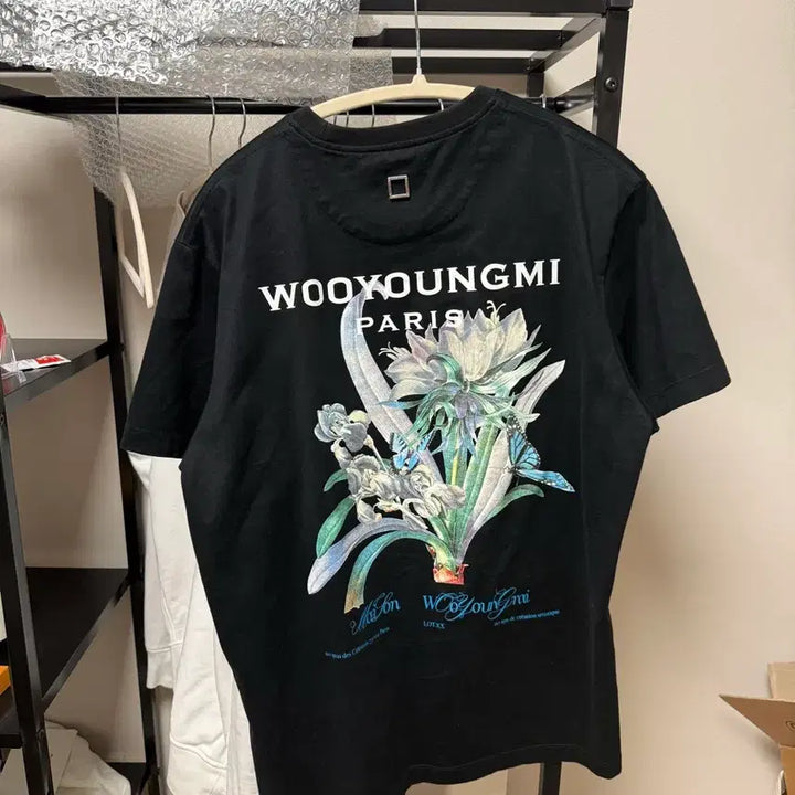 [BUNJANG] Wooyoungmi 23SS Flower Short Sleeve T-Shirt / {A+/44} 우영미 23ss 플라워 반팔 100~105