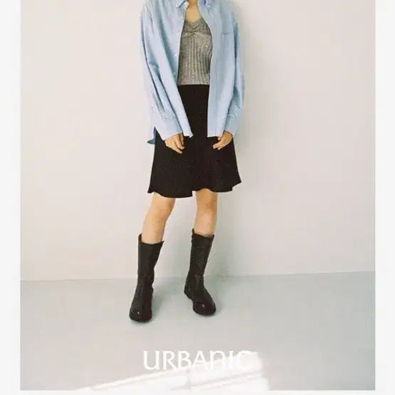 [BUNJANG] URBANIC30 Sylvie Satin Midi Skirt Black S / 얼바닉30 실비 새틴 미디 스커트(원가124000) 치마 세틴