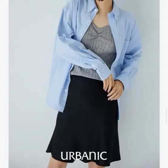 [BUNJANG] URBANIC30 Sylvie Satin Midi Skirt Black S / 얼바닉30 실비 새틴 미디 스커트(원가124000) 치마 세틴