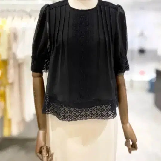 [BUNJANG] MOJO.S.PHINE Black Lace Blouse / 모조에스핀 블랙 레이스 블라우스 66